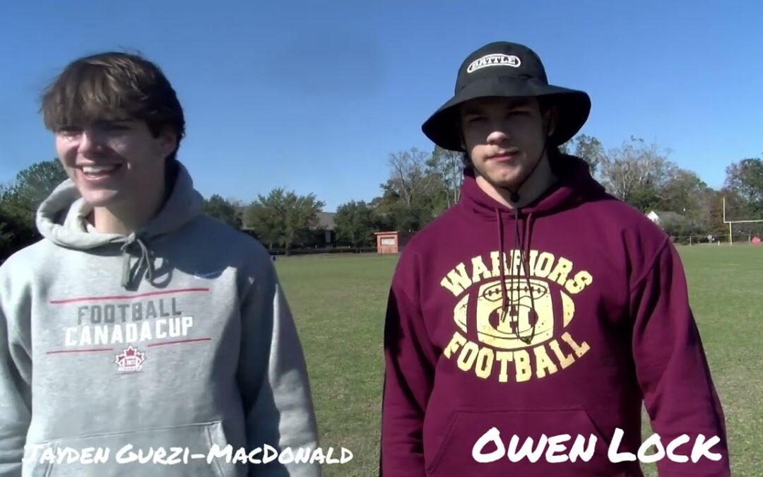 Jayden Gurzi-MacDonald and Owen Lock… the two Canadian participants in the 2023 game