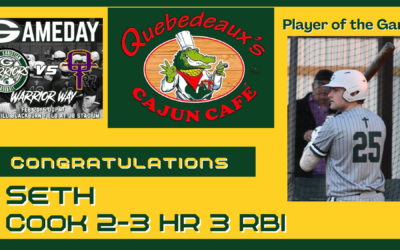 Seth Cook named Quebedeaux’s Player of the Game in Game 1