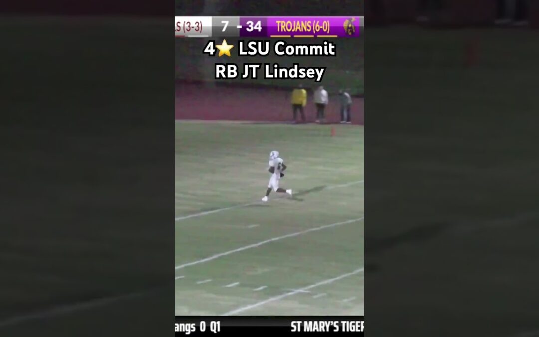 4⭐️RB JT Lindsey takes this 4th down carry to the house. @LSUTigersFB getting a great one!