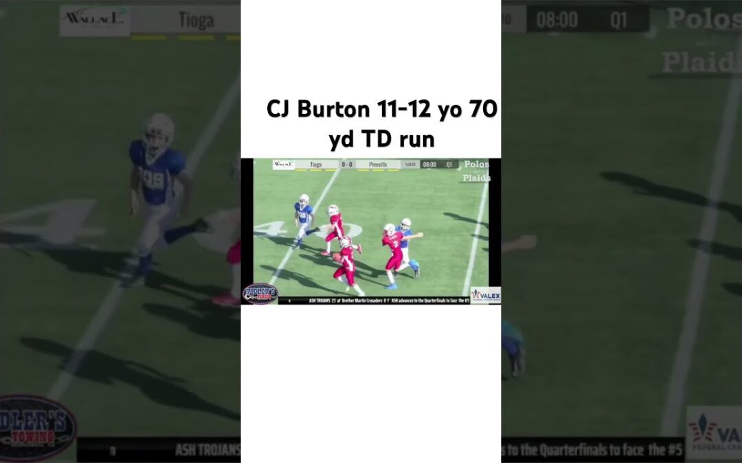 Great run from Tioga’s CJ Burton in the 11-12 year old RRYFL Super Bowl #446sports #lsu #hsfootball